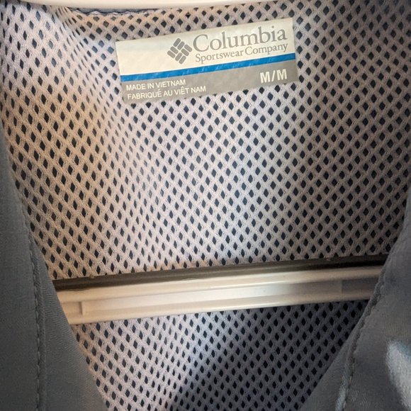 Columbia PFG Long Sleeve SNAP UP Quick Dry Shirt | M | Slate Blue / Gray | EUC - Picture 5 of 12